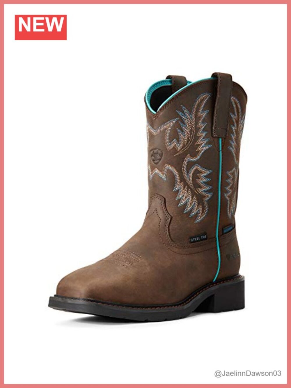 Waterproof Steel Toe Leather Work Boots for Women